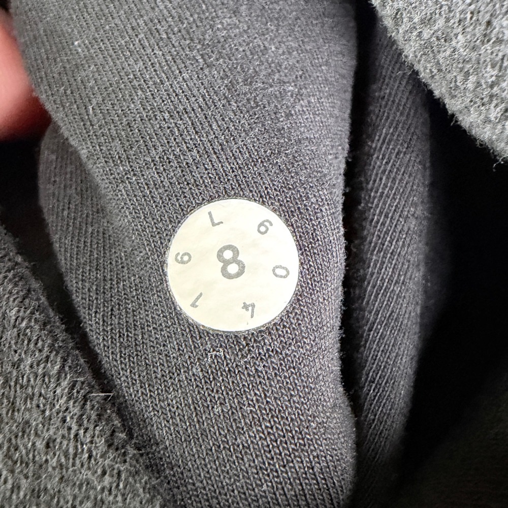 Lululemon Scuba Hoodie Full Zip Charcoal Grey Washed Black 8 Athletic Jacket - Picture 4 of 6